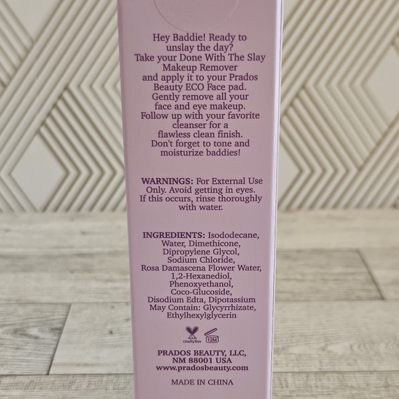 Prados Beauty Done With The Slay Makeup Remover NEW IN PACKAGE - Picture 3 of 4